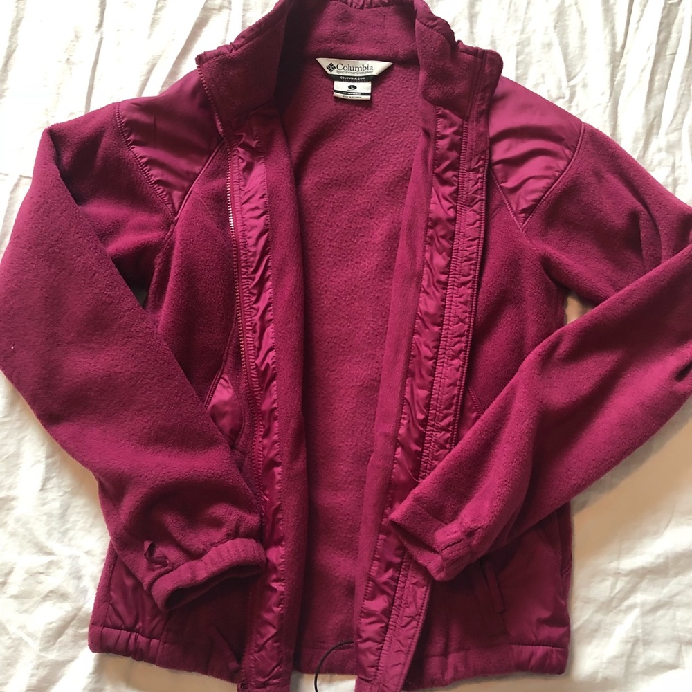 Columbia zip up fleece jacket
